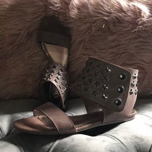 Poetic License Star Gazing Embossed Flat Sandal